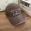 75 Números e Letras Moda Estilo Coreano Lavado Velho Aba Larga Chapéu de Sol Boné de Baseball Rua Viagem Temporada de Verão Boné de Pato