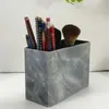 Portalápices Cuadrado de Poliuretano con Doble Compartimento para Negocios, Almacenamiento de Papelería y Control Remoto, Caja de Almacenamiento para Artículos de Oficina Lg-B083