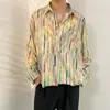 Camisa Floral Retrô Vintage Estilo Hong Kong para Homens e Mulheres Verão Tendência Marca Havaiana Despojada Cool Solta Camisa de Manga Longa Casaco para Casal