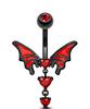 Gatte anillo para ombligo de mariposa transfronterizo europeo y americano murciélago anillo para pecho clavo para nariz clavo para hueso de oreja anillo para ombligo en forma de corazón joyería para perforación