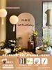 Fondo de pared para decoración de cumpleaños de un año para niños y niñas bebé estilo coreano ins versión familiar simple paquete de tablero kt completo