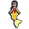 Decoración Plana de Cola de Sirena de Dibujos Animados Accesorios para el Cabello Accesorios de Equipaje DIY Princesa Sirena Parche de Goma Suave de PVC
