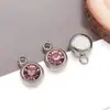 Accesorios de Joyería DIY de Acero Inoxidable Incrustados con Diamantes de Colores Piedra de Nacimiento Piedra de Nacimiento Piedra del Zodiaco Collar Pulsera Colgante Vertical Individual