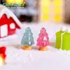 Decoraciones para árboles de Navidad en miniatura de comercio electrónico transfronterizo, accesorios de escena de nieve, artesanías de resina y figuras que brillan en la oscuridad