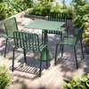 Juego de mesa y sillas para exteriores, mesa cuadrada pequeña de hierro forjado para ocio, juego de tres piezas de mesa y sillas para balcón de jardín, patio, tienda de té con leche, cafetería