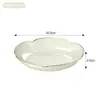 Mesa de Jantar Novo Estilo Prato com Injeção Óssea, Prato de Jantar para Casa com Toque de Luxo, Prato de Frutas para Sala de Estar, Bandeja Pequena para Armazenamento de Lanches, Alto Valor Estético