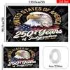 Bandeira Comemorativa Personalizada Transfronteiriça Americana Mais Vendida do 250º Aniversário dos Estados Unidos 1776-2026 Declaração de Independência