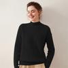 Nuevo Suéter de Punto Trenzado de Cachemir Otoño e Invierno 2025 para Mujer, Cuello Alto Medio, Holgado, Casual, Versátil, Cálido, Grueso, Suéter Básico, Suave y Sedoso