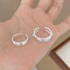 Anillo de Alambre con Estrella de Zircón Azul Marino para Hombre Moda Femenina Lujo Ligero Diseño de Nicho Estilo Ins Anillo Ajustable