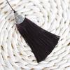 Nuevos accesorios DIY de alta calidad borla de rayón Xizang aleación de plata tapa de boca de pez borla capuchón plano Xiangyun oreja colgante
