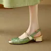 Sandálias elegantes com bordado estilo nacional, bico aberto, sandálias de salto grosso médio 32-43 Amazon wish calçados de comércio exterior femininos