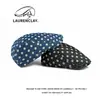 Gorra de Lunares para Mujer, Boina Ligera y Transpirable de Verano, Gorra de Pico Retro Británica, Gorra Versátil de Estilo Europeo y Americano