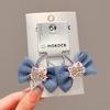 Estilo Coreano Dulce y Fresco Manzana Lazo Mezclilla Infantil Pasador para el Cabello Niña Pinza para Flequillo Accesorios para el Cabello Pasador para Bebé