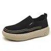 Zapatos Casuales Hombre Verano Nuevos Suela Gruesa Zapatos de Tela Ligeros Hombre Conducir Transpirables Slip-on Zapatos de Lona Zapatos de Hombre