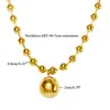 Estilo Ins Transfronteiriço Europeu e Americano Pulseira de Aço Inoxidável Ouro 18K Colar de Bola Oca Dourada Pulseira de Bola Oca Alta Qualidade