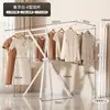Tendedero plegable para uso doméstico, tendedero de piso para balcón, tendedero simple para viviendas de alquiler, no requiere instalación, una herramienta mágica para secar edredones
