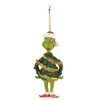Adorno Navideño del Monstruo Grinch de Pelo Verde Decoración Creativa para Árbol de Navidad Decoración de Festival Navideño de Dibujos Animados Acrílico
