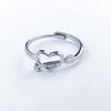 Anillo de apertura de acero de titanio antiguo de gran venta que no se desvanece, diseño de nicho para amantes del anillo de acero inoxidable, joyería al por mayor