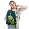 Venta Directa Transfronteriza Nuevo Monstruo Verde de Piel Grinqi Periférico Impresión Digital 3D Mochila de Tendencia Europea y Americana