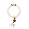 Venta al por mayor de fábrica Jade Blanco Bodhi 108 cuentas cuentas Raíz de Bodhi Blanca semilla original pulsera pulsera para pareja joyería