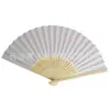 En stock 21cm abanico de papel blanco para bodas abanico de papel en blanco para manualidades infantiles abanico plegable para pintar para niños