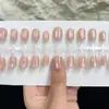 Uñas Postizas Espaciales Estilo Francés Pura y Completamente Hechas a Mano, Puntas de Uñas Hechas a Mano de Lujo Ligero de Gama Alta, Uñas Postizas Transparentes Estilo Francés