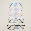 24 Danyang Estilo Nuevo Montura de Metal Retro de Lado Ancho Montura de Gafas Poligonal Ultraligera para Estudiantes y Adolescentes Hombres y Mujeres