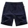 Pantalones Cortos Casuales de Verano para Hombre Estilo Coreano Moderno Bolsillo Cremallera Baratos de Longitud Media Cintura Elástica Pantalones Delgados de Seda de Hielo para Hombre