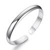 Pulsera de Plata para Hombre y Mujer de 999 Pies, Abierta, Engrosada con Sutra del Corazón, Regalo para Novia, Día de la Madre, Joyería de Plata