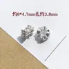 6 Aleación Zirconia Incrustada Cuentas Espaciadoras Accesorios Forma de Llanta Ágata Redonda Cristal Pulsera DIY Joyería Mayoreo