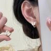 Pendientes de perlas con diseño de lujo y luz de aguja plateada, estilo coreano, elegantes, nuevos y con explosiones, de nicho.