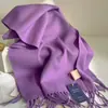 Bufanda de Lana 100% Australiana con Clip de Color Puro para Mujer Invierno 2024 Nuevo Estilo Unisex de Gama Alta Versátil Regalo
