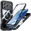 Exterior Adequado para Apple 17 Transparente Três-à-Prova Capa de Celular Magnética iPhone 17 Air à Prova de Choque Promax Anti-Queda
