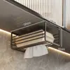 2025 Nuevo Estilo Caja de Almacenamiento de Toallas Debajo del Gabinete del Espejo Baño Toalla de Papel Inodoro Basura Toalla Estante de Almacenamiento