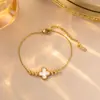 Pulseras de Acero de Titanio Nuevas y Versátiles Estilo Ins para Mujer, Joyería de Mano de Moda, Joyería de Alta Gama, Sin Decoloración