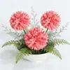 Simulação Ping Pong Cabeça de Crisântemo Bola Espinhosa Bola de Cebola Decoração de Casamento Floricultura Hotel Meichen Flor Dente-de-leão Cabeça de Flor Falsa