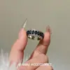 Anillo de Diamantes Brillantes Retro de Lujo Ligero, Moderno y Versátil, con un Diseño Exquisito y una Sensación de Alta Gama, Elegante para el Viaje Diario