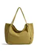 Bolsa de lona casual estilo japonés, simple y elegante, bolso de mano de gran capacidad, aspecto vintage lavado, adecuado para que los estudiantes lo usen como bolso de hombro para la clase