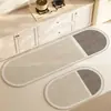 Tapete para Piso Estilo Wabi-Sabi Fácil de Cuidar para Uso en el Hogar, Felpudo Resistente a Manchas, Tapete Antideslizante, Estilo Nórdico Tapete Absorbente de Aceite y Agua para Piso de Cocina