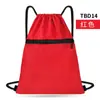 Mochila sencilla con bolsillo con cordón para deportes y fitness, ligera, para hombre y mujer, de tela Oxford con cremallera.