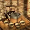 Juego de Preparación de Té de Invierno con Estufa de Carbón para Tostar Té con Leche, Incluye una Tetera Especial y una Olla de Cerámica Adecuada para Llama Abierta en Invierno