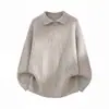 Suéter Hanlu de estilo retro japonés con cuello alto y media cremallera para hombre, versión otoño e invierno, estilo "old money", textura simple, tejido cálido