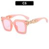 Gafas de Sol de Moda Cuadradas de Montura Grande para Mujer Protección UV Transfronterizas Europa y América Amazon Gafas de Sol Calientes Tendencia Sol