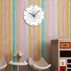 Movimiento de cuarzo duradero simple patrón visual 3D acrílico silencioso moderno reloj de pared