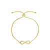 Moda Europea y Americana Simple Pulsera de Amor Infinito de 8 Caracteres Diseño de Nicho Ins Cadena de Metal Pulsera para Celebridades de Internet Digital Joyería