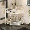 Prateleira de Banheiro Multicamadas de Canto Sem Perfuração Bancada de Vaso Sanitário Mesa de Dormitório Caixa de Armazenamento para Cosméticos