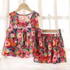 Vestido Camisola de Verano para Niñas Falda de Algodón Seda para Bebé Traje de Falda Floral para Niños Falda para Niños 2025 Nuevo Estilo