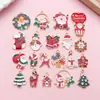 Colgantes de aleación navideños con goteo de aceite hombre de jengibre muñeco de nieve Papá Noel campana adornos de regalo accesorios para joyería DIY