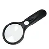Lupa de Lectura Iluminada con 3 LEDs, Disponible en 4 Colores, 6902Ab Lente Dual 45X, 75mm