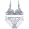 Lingerie sexy mais vendida para comércio exterior, decote em V profundo, realce para seios pequenos, sutiã push-up, modelador e redutor lateral, conjunto de sutiã plus size